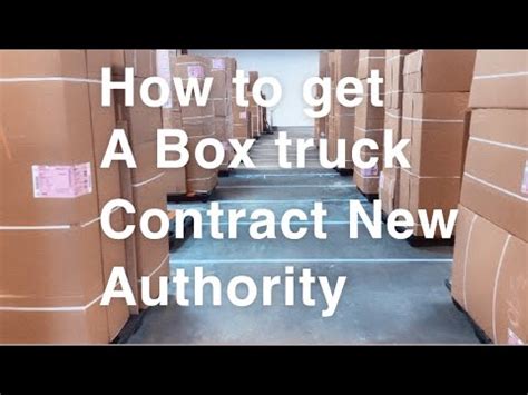 Do the Work. . Local box truck contracts